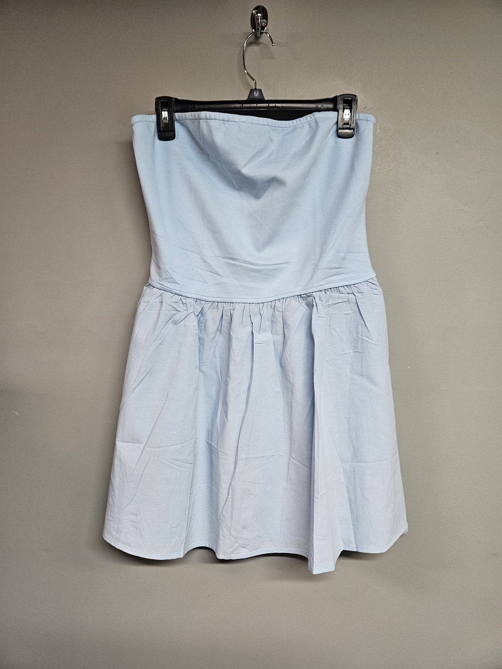 Light Blue Strapless Mini Summer Dress Women's Large